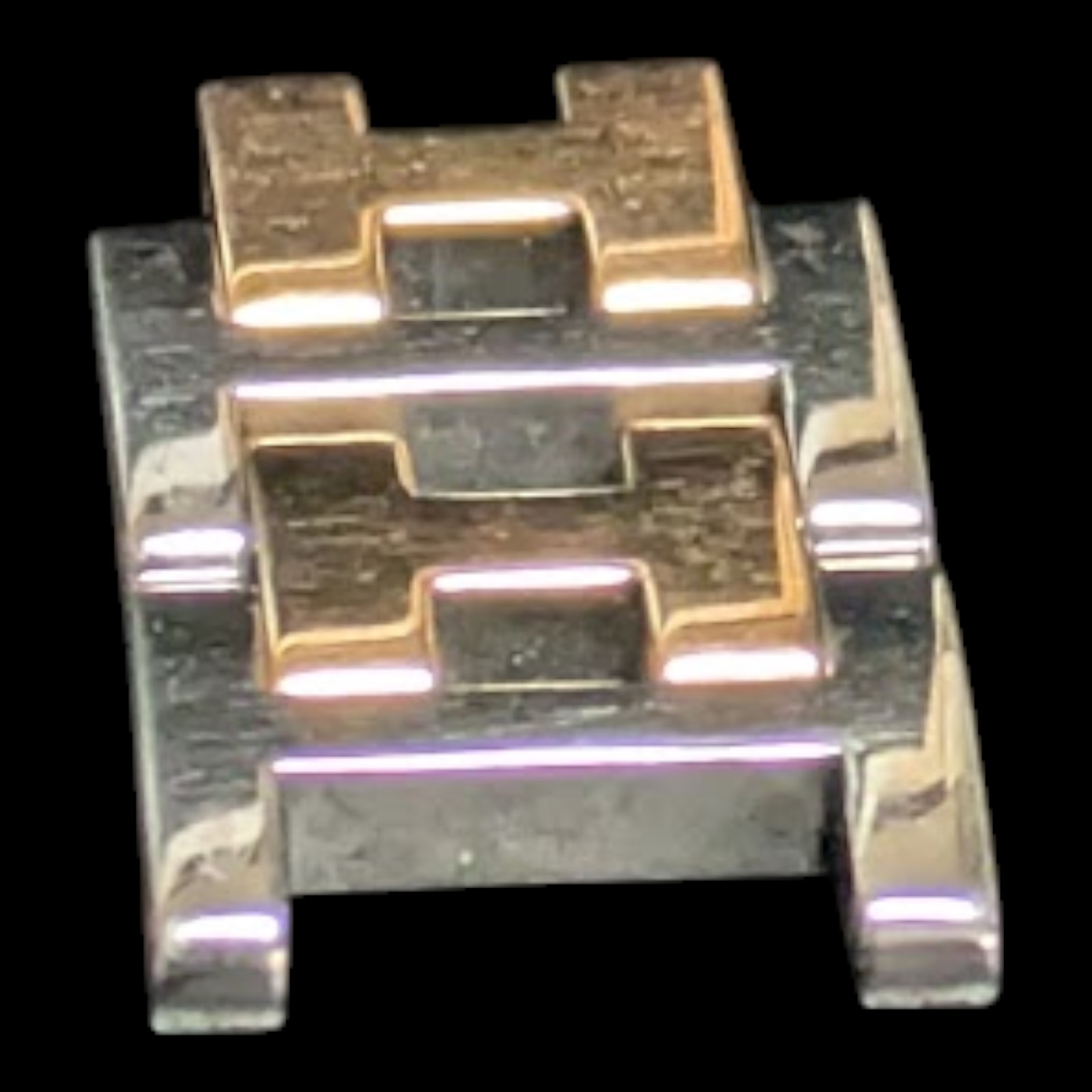 HERMES Clipper Watch Parts Bracelet 2 Link (12mm) Genuine Swiss Made Gold Silver