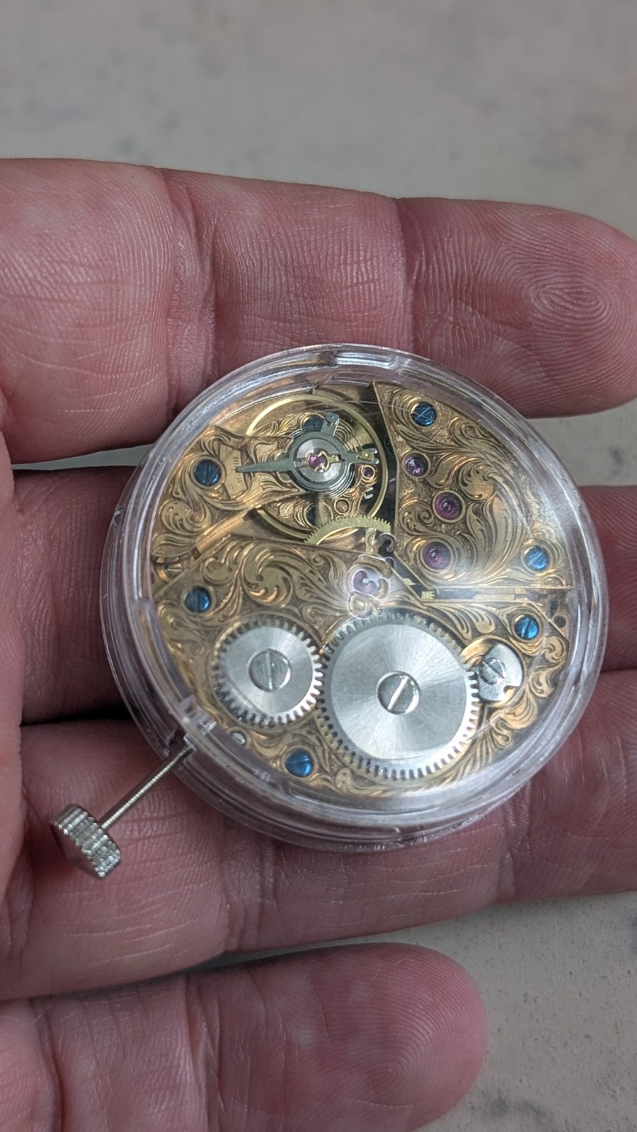 New ST3600 Mechanical Watch Movement – Hand-Engraved, Gold-Plated (6497)