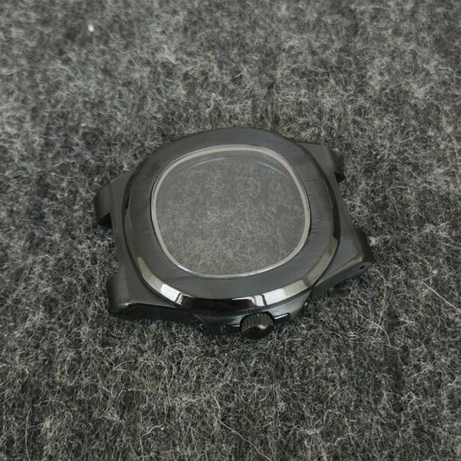 41MM Nautilus Style Black Watch Case Strap Sapphire Glass for NH35/NH36 Movement