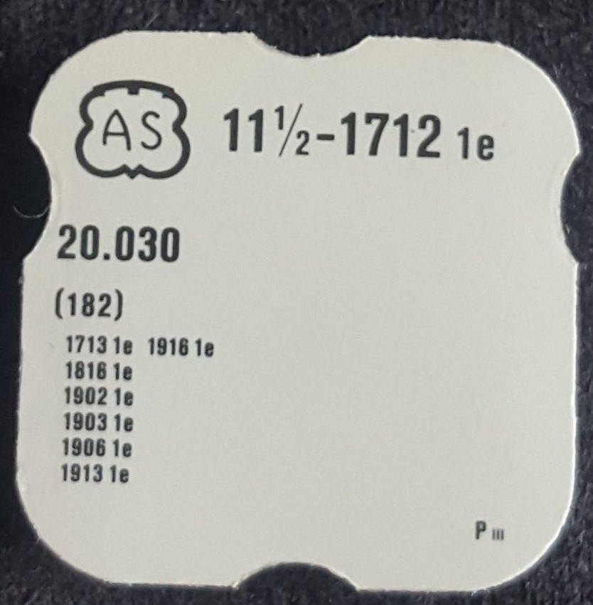 AS Caliber 1712 Part Number 182 (Barrel Drum and Cover, Only)