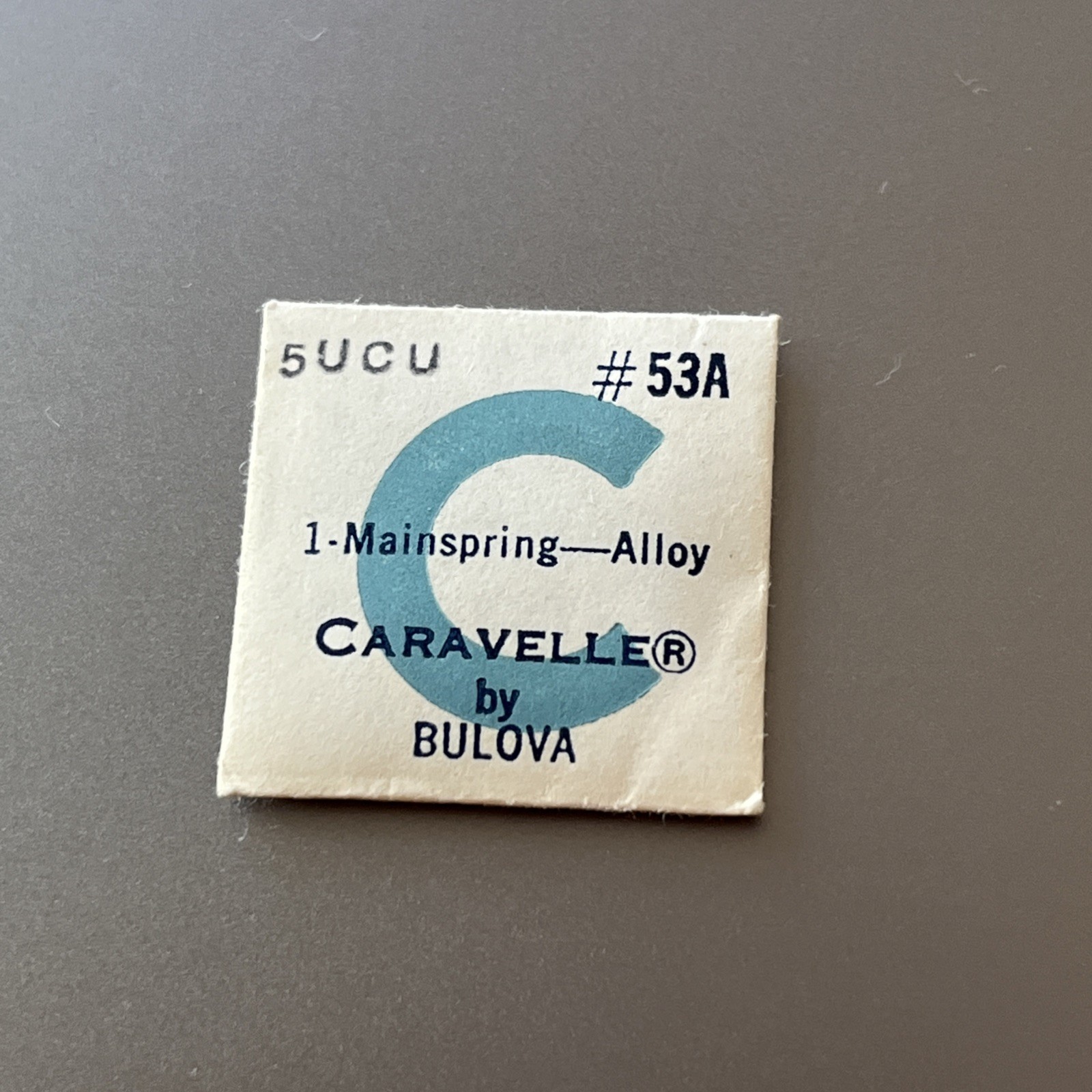 Caravelle by Bulova Watch Part 5UCU #53A Mainspring Alloy Genuine