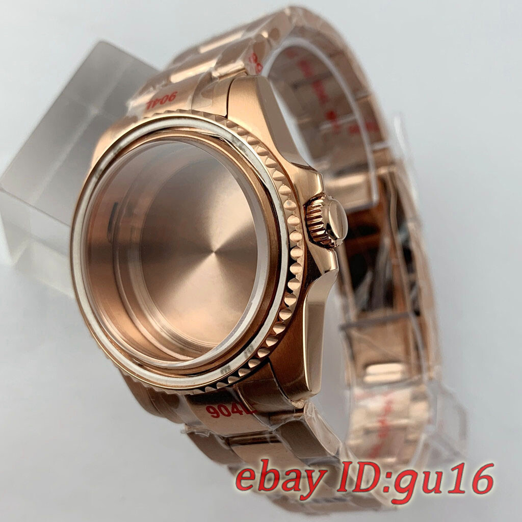 36mm Rose gold watch case Fit NH34 NH35 NH36 Miyota8215 821A ETA2836 2824 PT5000