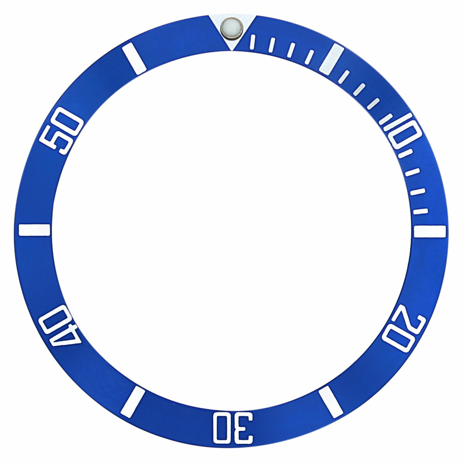 Blue Silver Replacement Bezel Insert 36mm X 30mm For Tag Heuer