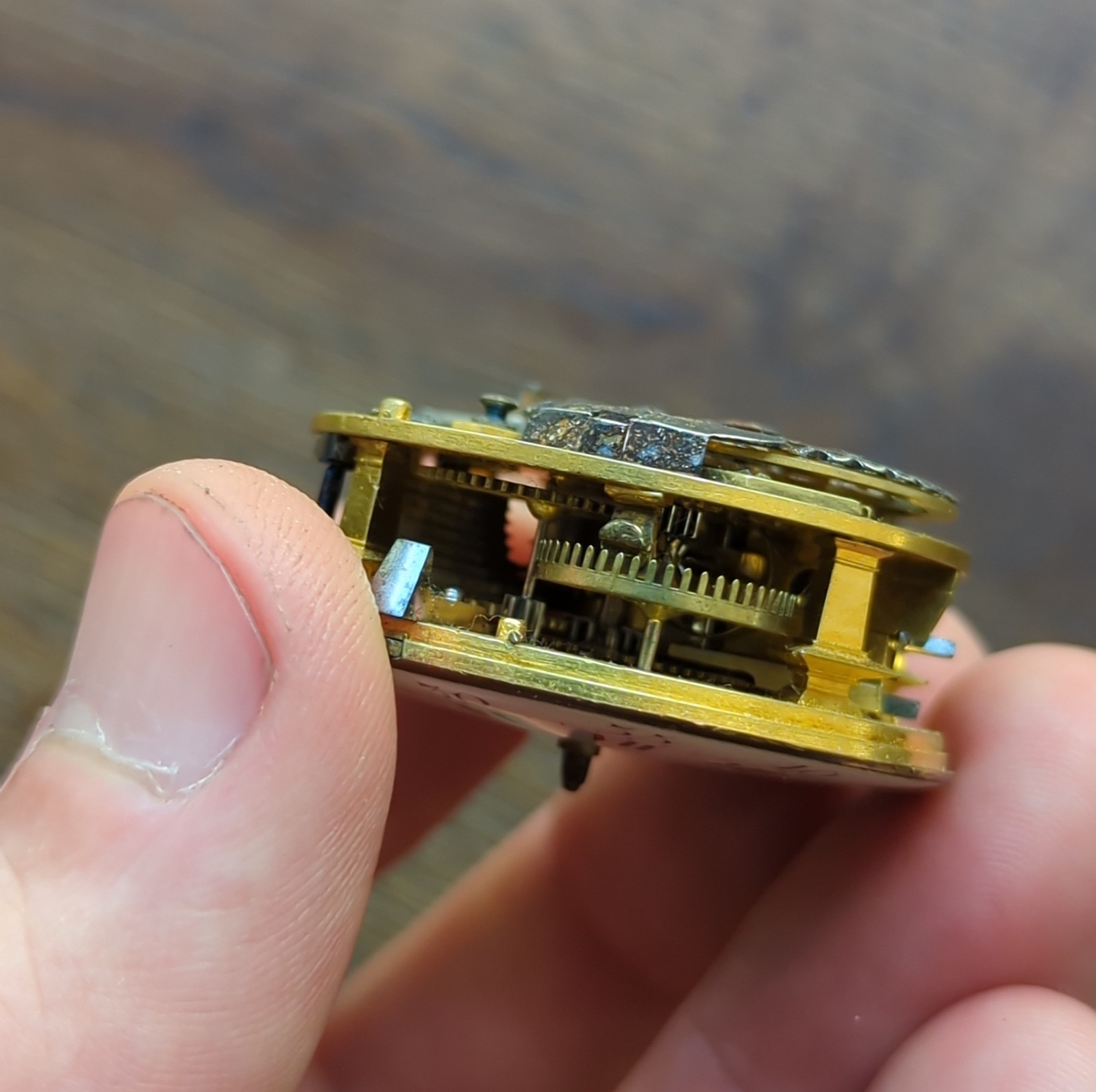 Jean-François Dominicé Verge Fusee Pocket Watch Movement To Restore 18thC (AT39)