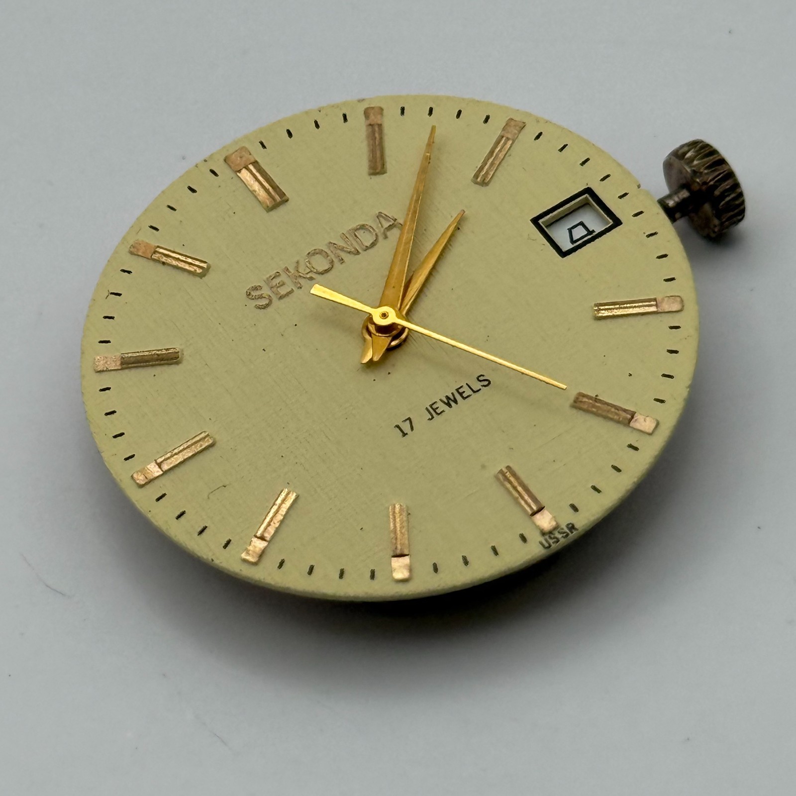 Poljot 2614.2H Watch Movement Sekonda Soviet 17 Jewels Parts Repair 26.4mm