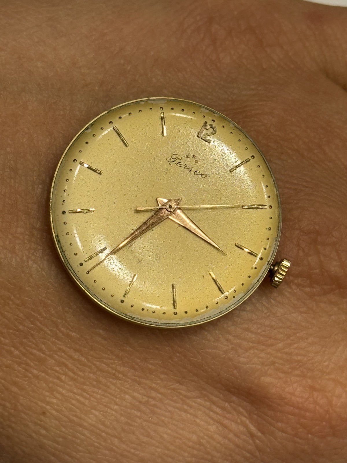 Perseo Movement & Dial Manual Cal.689 Swiss Made 17 Jewels Runing