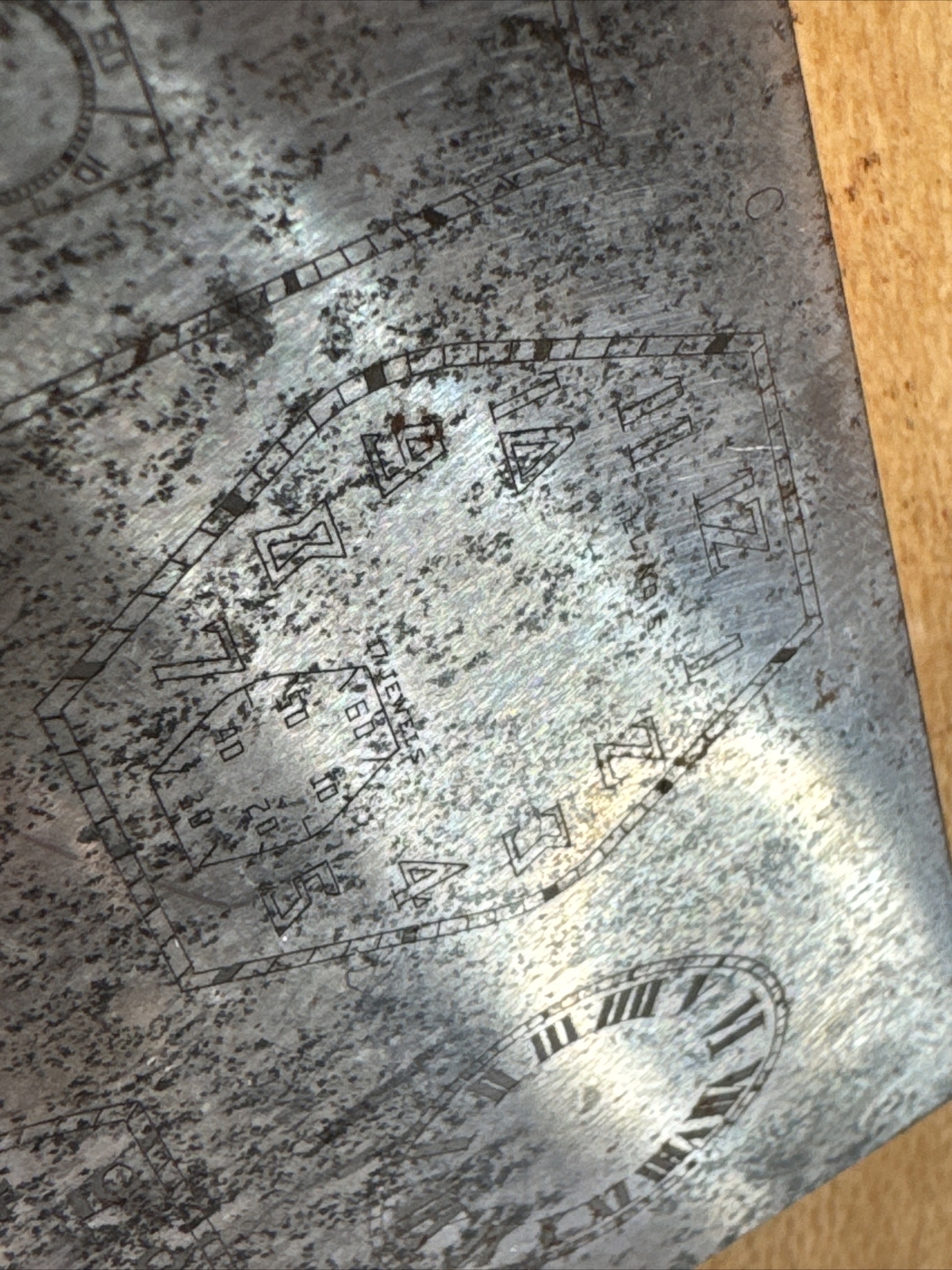 Vintage Multi Dial Printing Plate Illinois Waltham T942