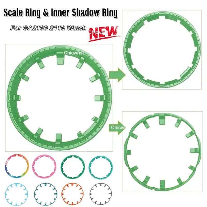 Modification Watch Scale Ring for Casioak GA2100 Dial Index Hour Marker Refit