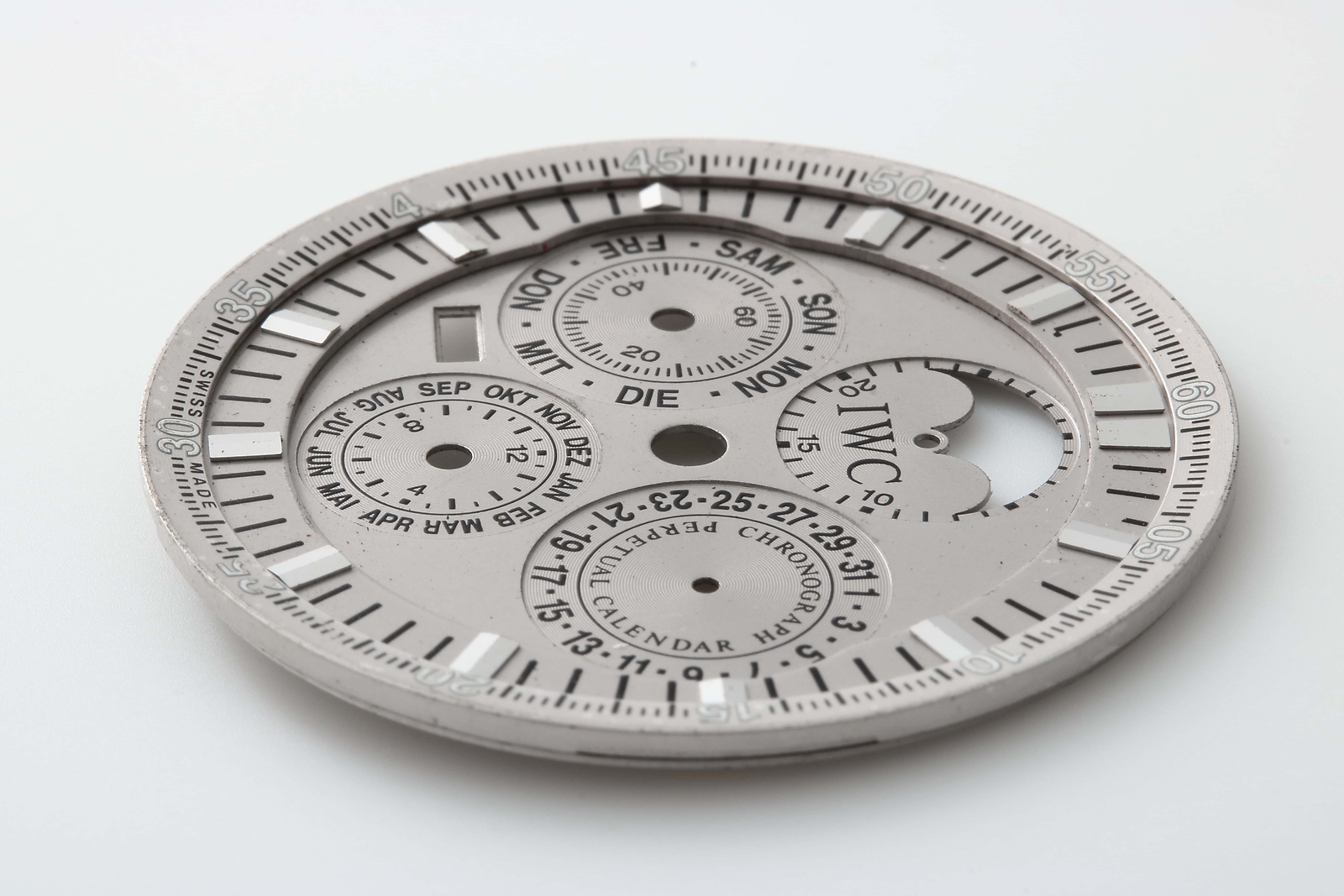 IWC GST Perpetual Calendar Chronograph Moon Phase Date German Dial Watch Part