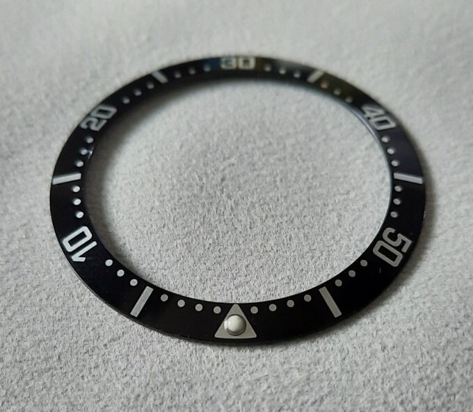 38mm Black Bezel insert For Divers Watch Rolex Seiko SKX SRPD Omega Aluminium