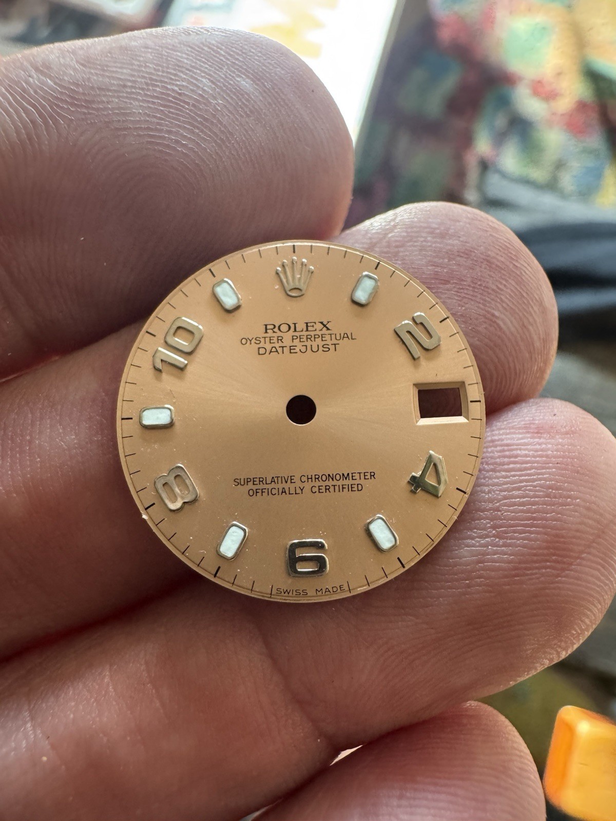 Rolex 31 Mm Datejust Salmon And Arabic Dial Only
