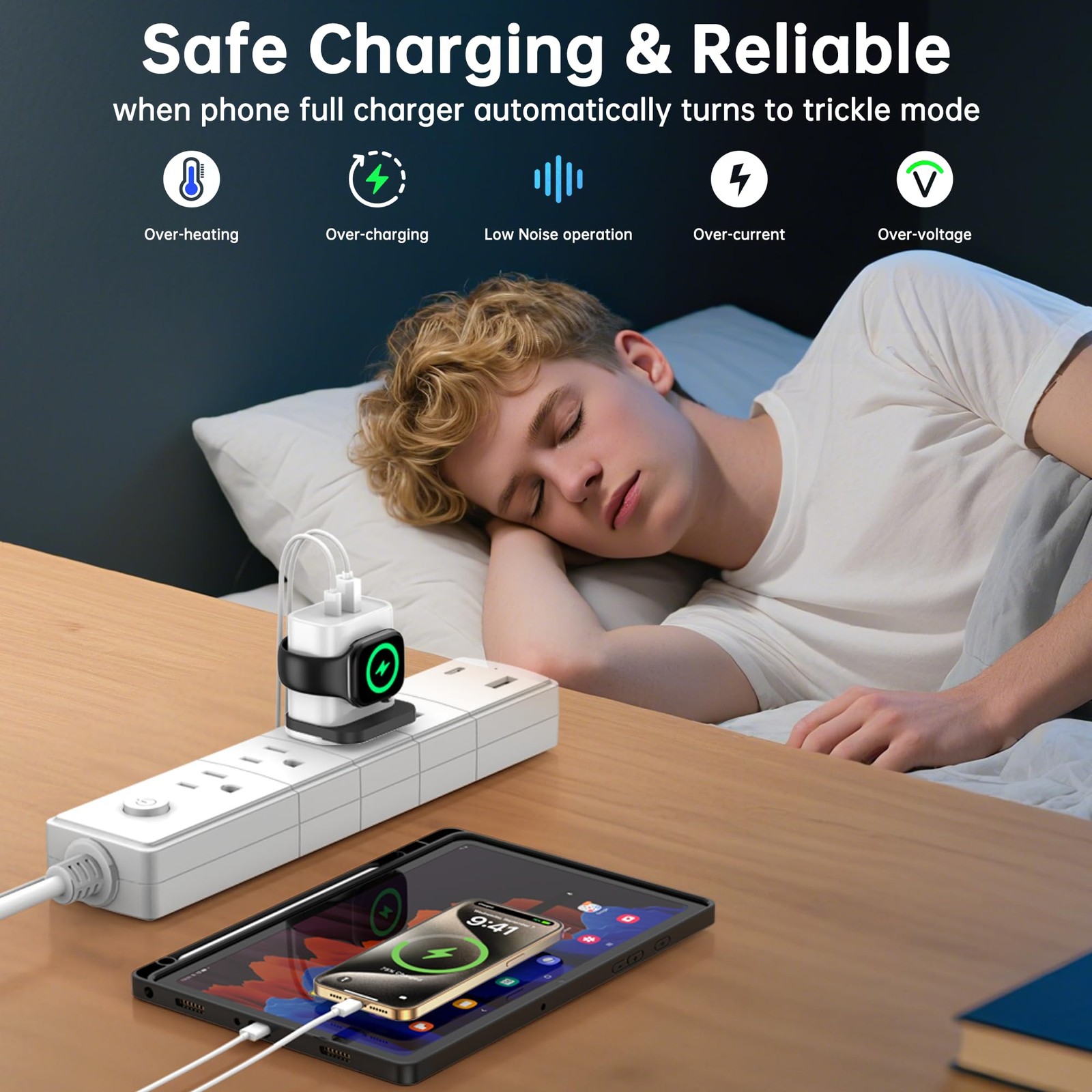 Charger for Apple Watch,3 in 1 PD25W Wall Charger for iPhone,Dual Port USB C/…