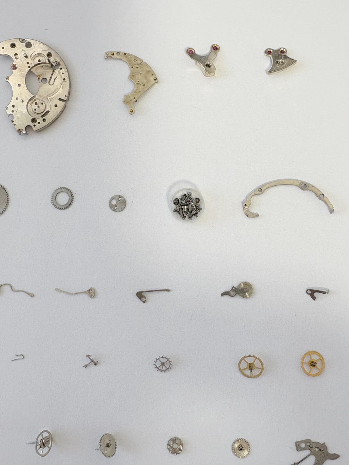Venus Cal 165 Movement Part Balance Wheel Spring Barrel Bridge Wakmann Breitling