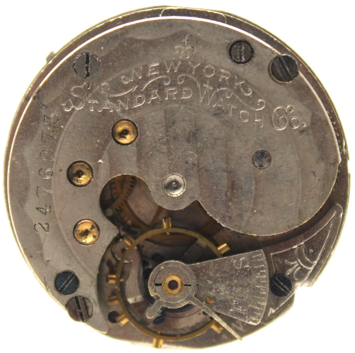 1904 NEW YORK STANDARD POCKET WATCH MOVEMENT 2476973 GRADE 44 6s 7j (F4D)