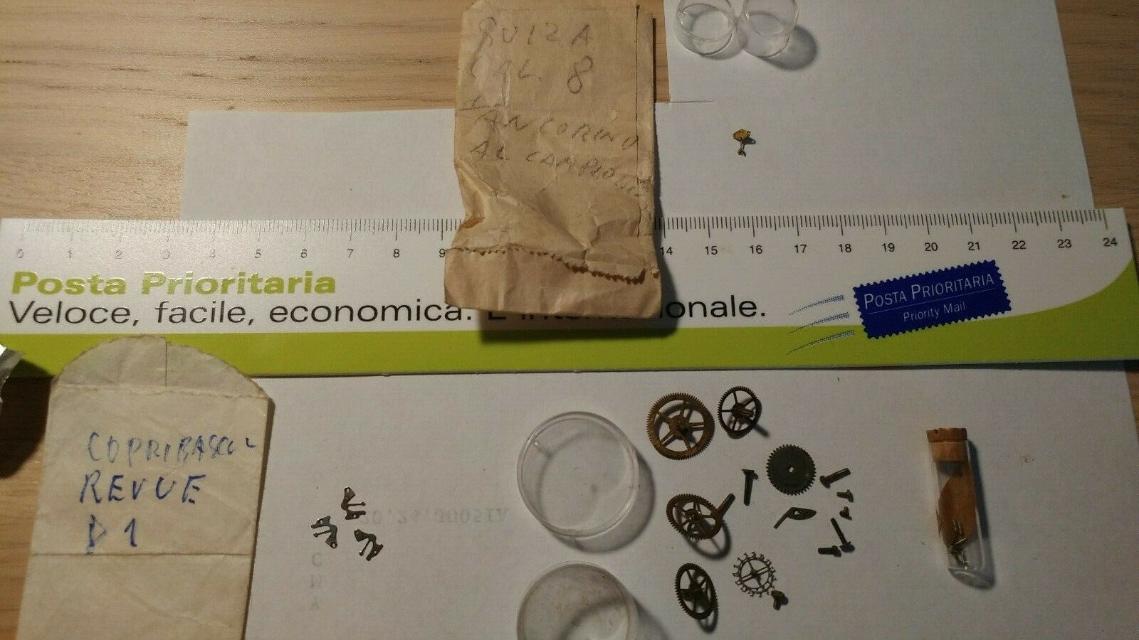 Lot of Various Vintage Watch Parts (Revue, Suiza & Others) for Repairs
