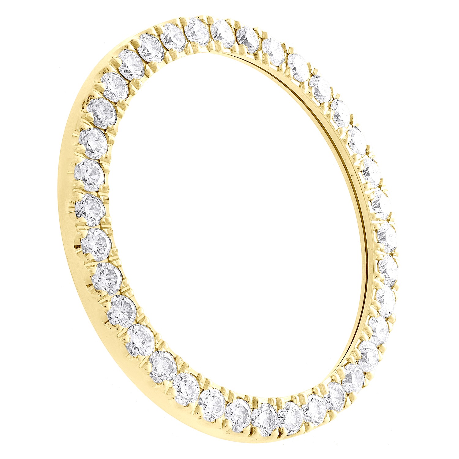10K Yellow Gold Custom U-Cut Diamond Bezel for Rolex DateJust II 41mm Watch 4 CT