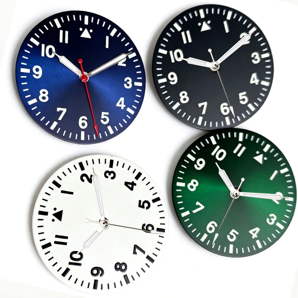 Tandorio 29mm Mod NH35 Pilot Watch Dial Replacement For NH35/PT5000/Miyota 8215