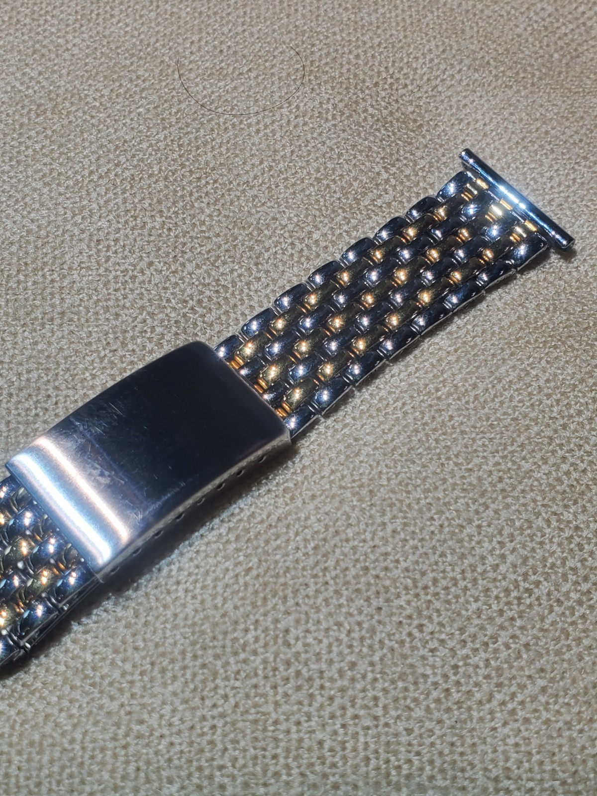 Gay Freres Style 7 Row Beads of Rice Tutone Bracelet in 18/19/20mm Width