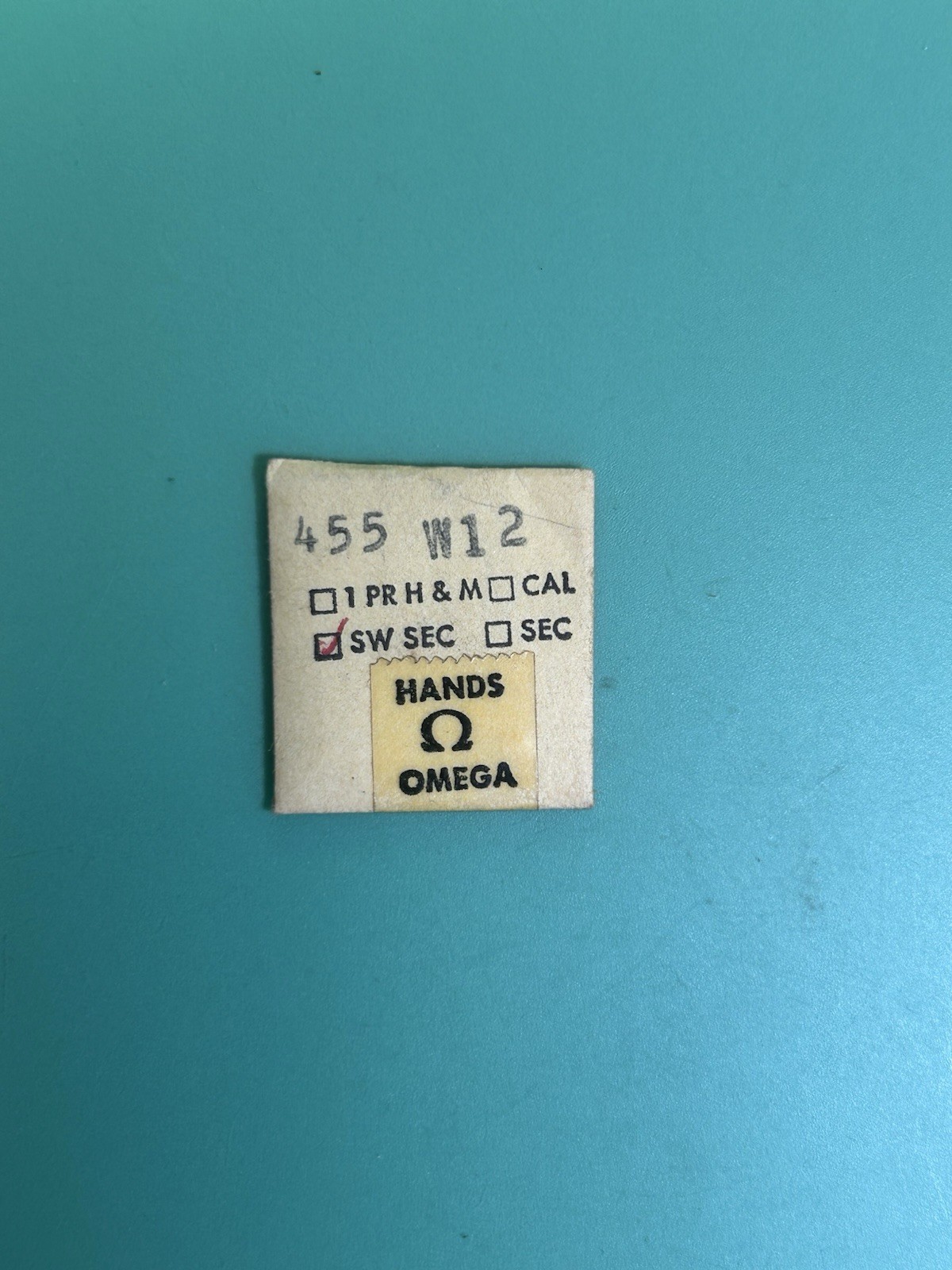 Omega Cal. 455 – Sweep Seconds Hand – W12 – Orig. Part and Packaging