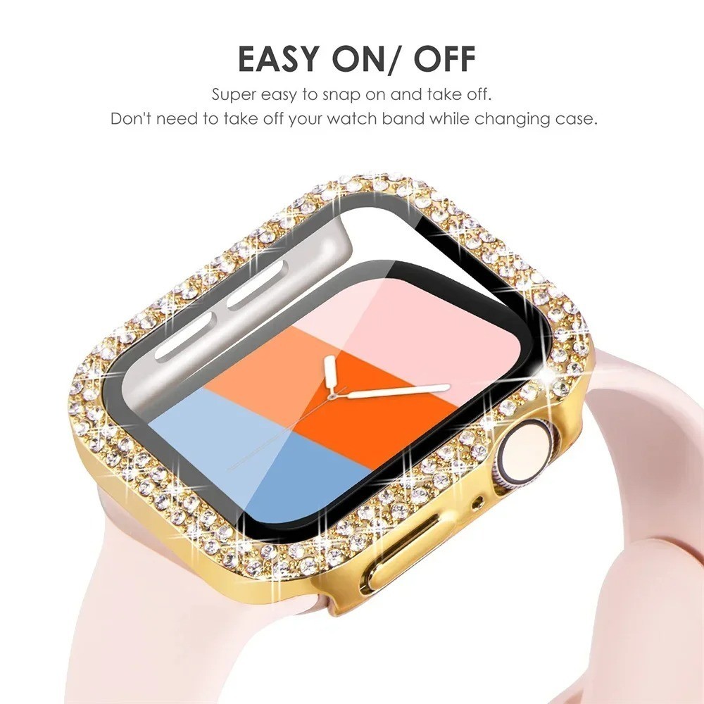 For Apple Watch 9/8/7/6/5/4/3/SE Diamond Bling Case Cover 38/40/41/42/44/45mm