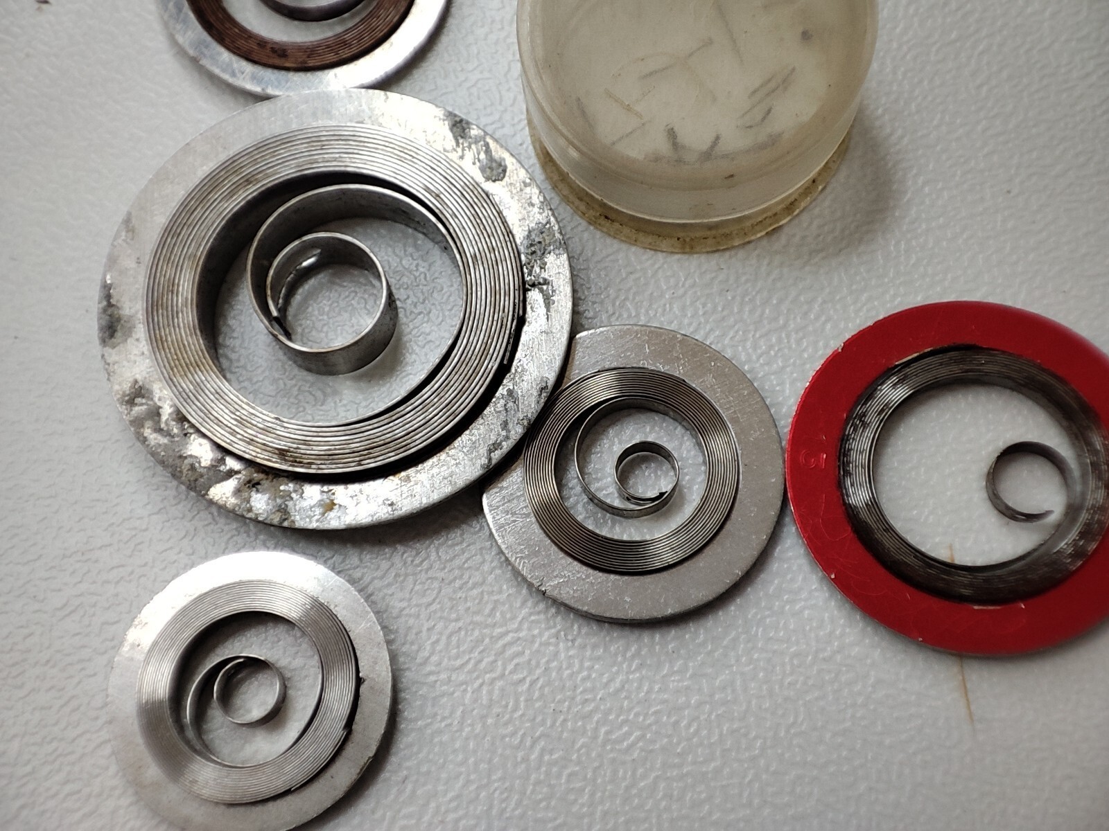 mix watch parts lanco 858, FE 233-60 / 66. , PH, eta 810 and others (rust)