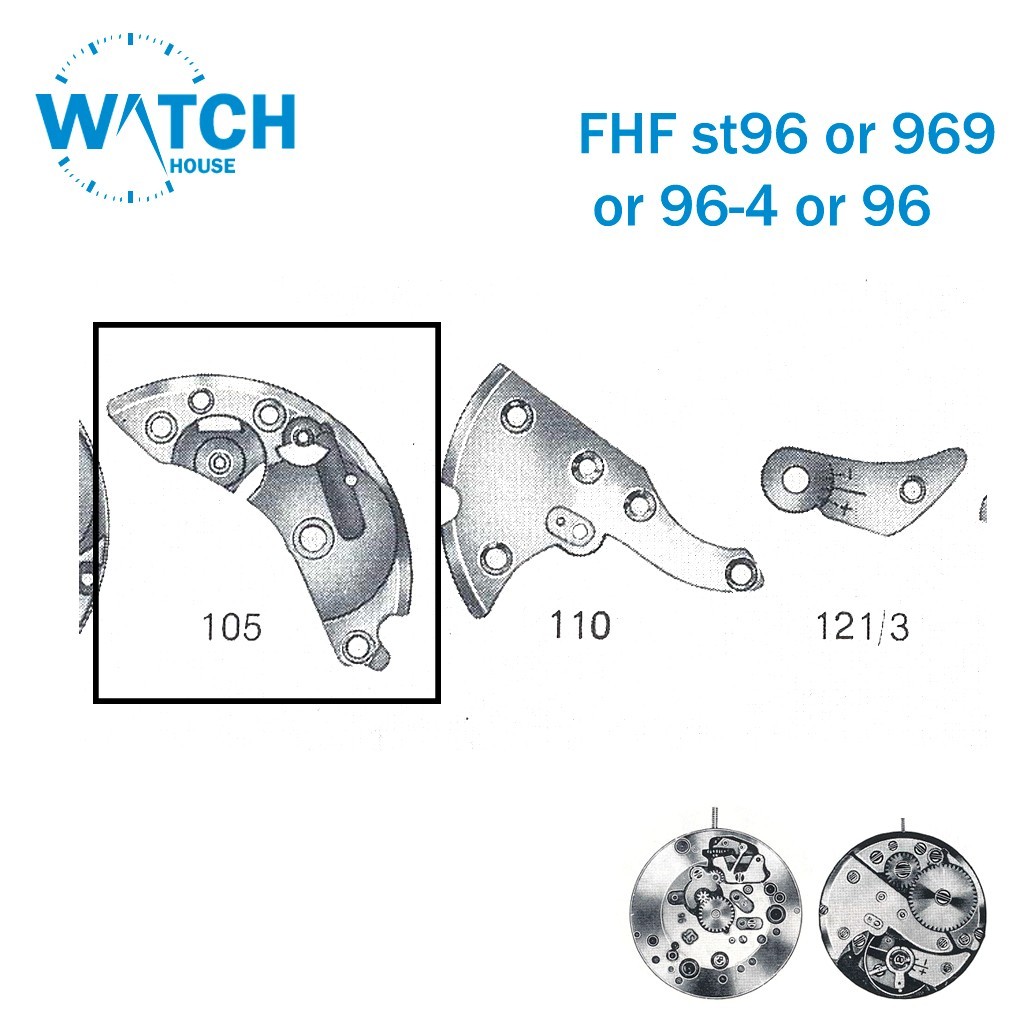 Barrel Bridge-For Movement FHF ST969/969/96-4/96- Swiss Part No.105