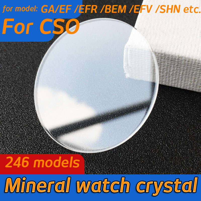 Watch Glass Mineral Crystal for CSO GA110 EF EFR BEM EFV SHN Mirror Repair Parts