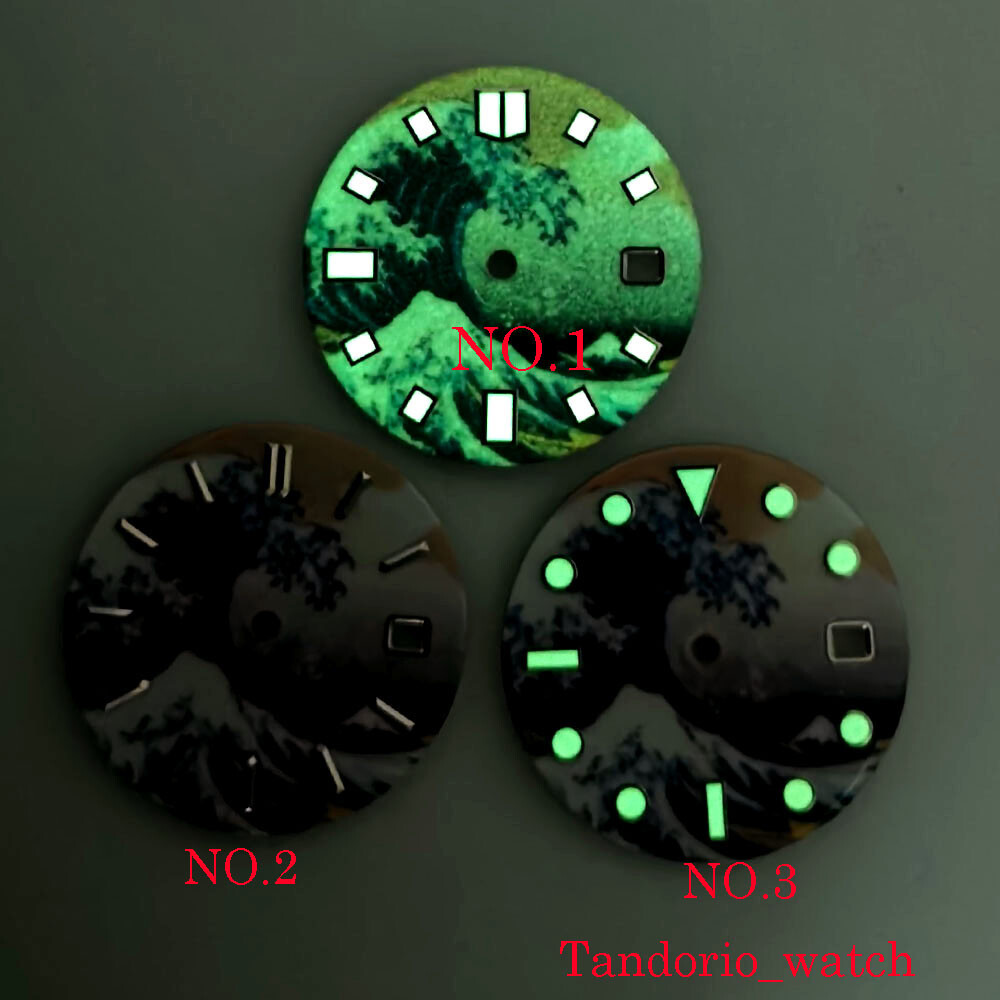 New 28.5mm luminous watch dial with date window fit miyota 8215 DG 2813 movement
