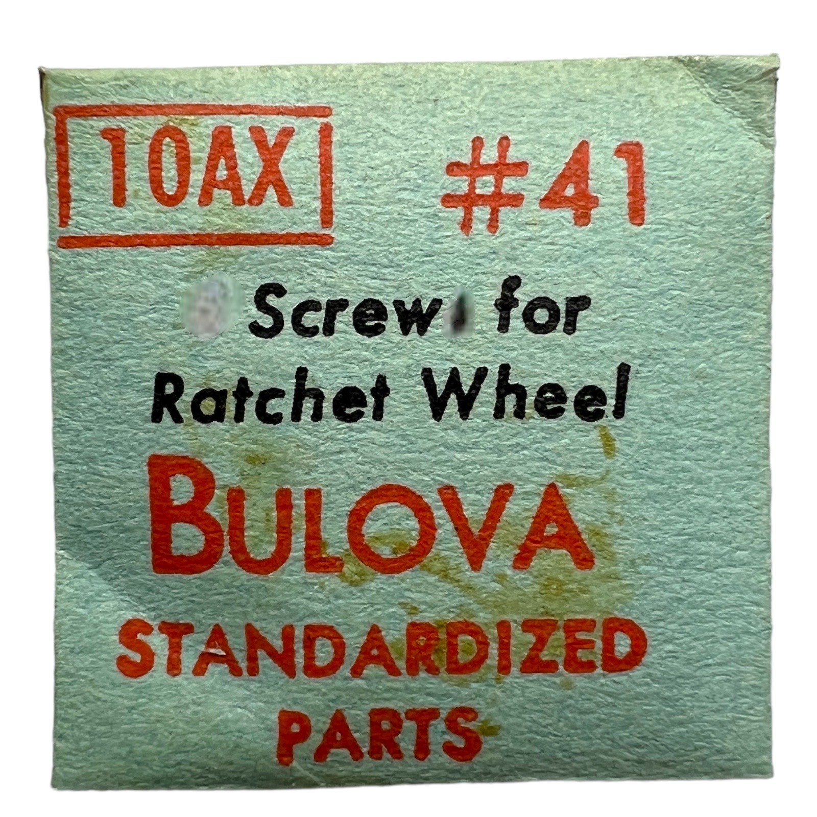 Bulova 10AX RATCHET WHEEL SCREW #41 Fits 10AW, 10AM, 10AN Font 324 Fits Multiple