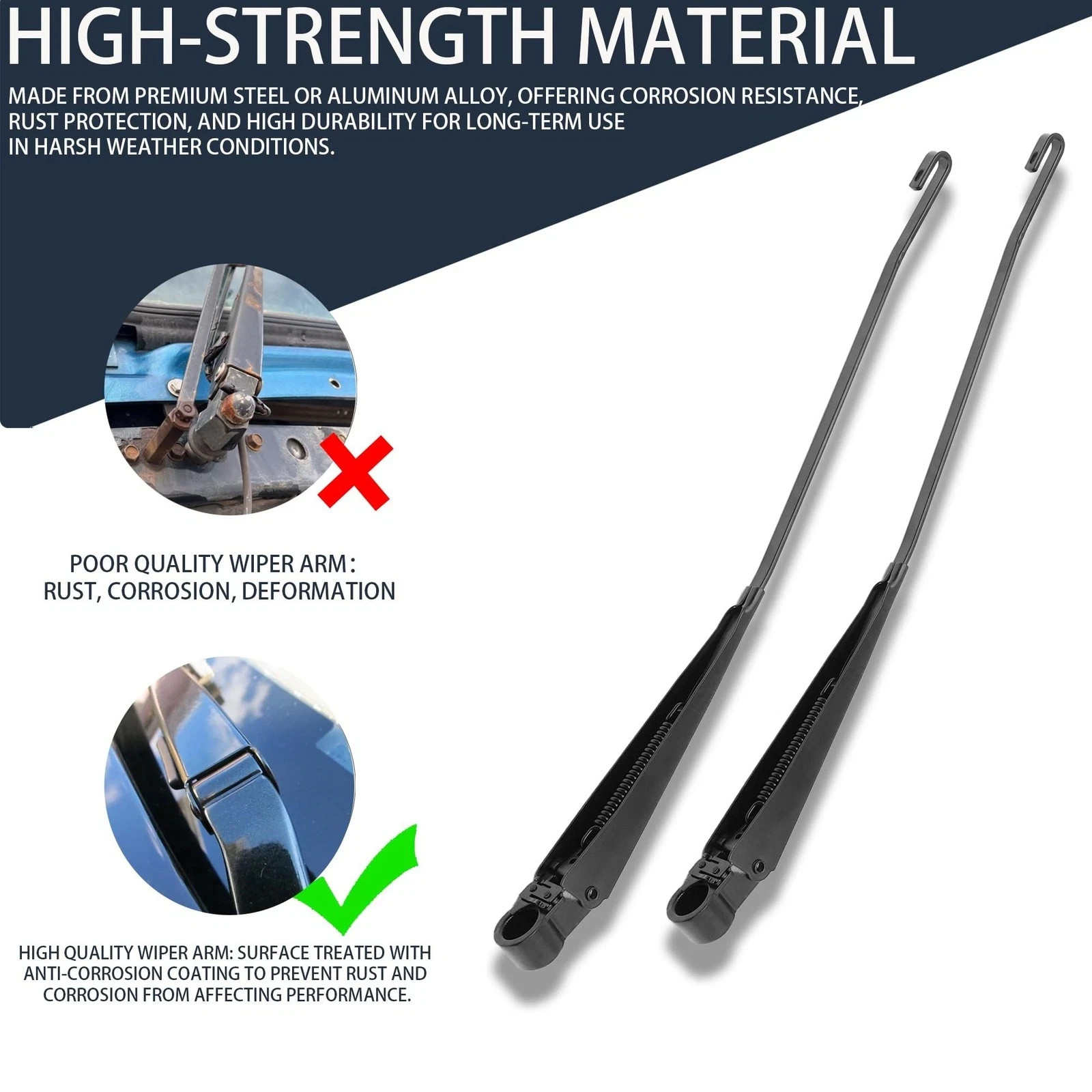 42631 1 Pair Windshield Wiper Arm Anti rust UV resistant Compatible with Ford…