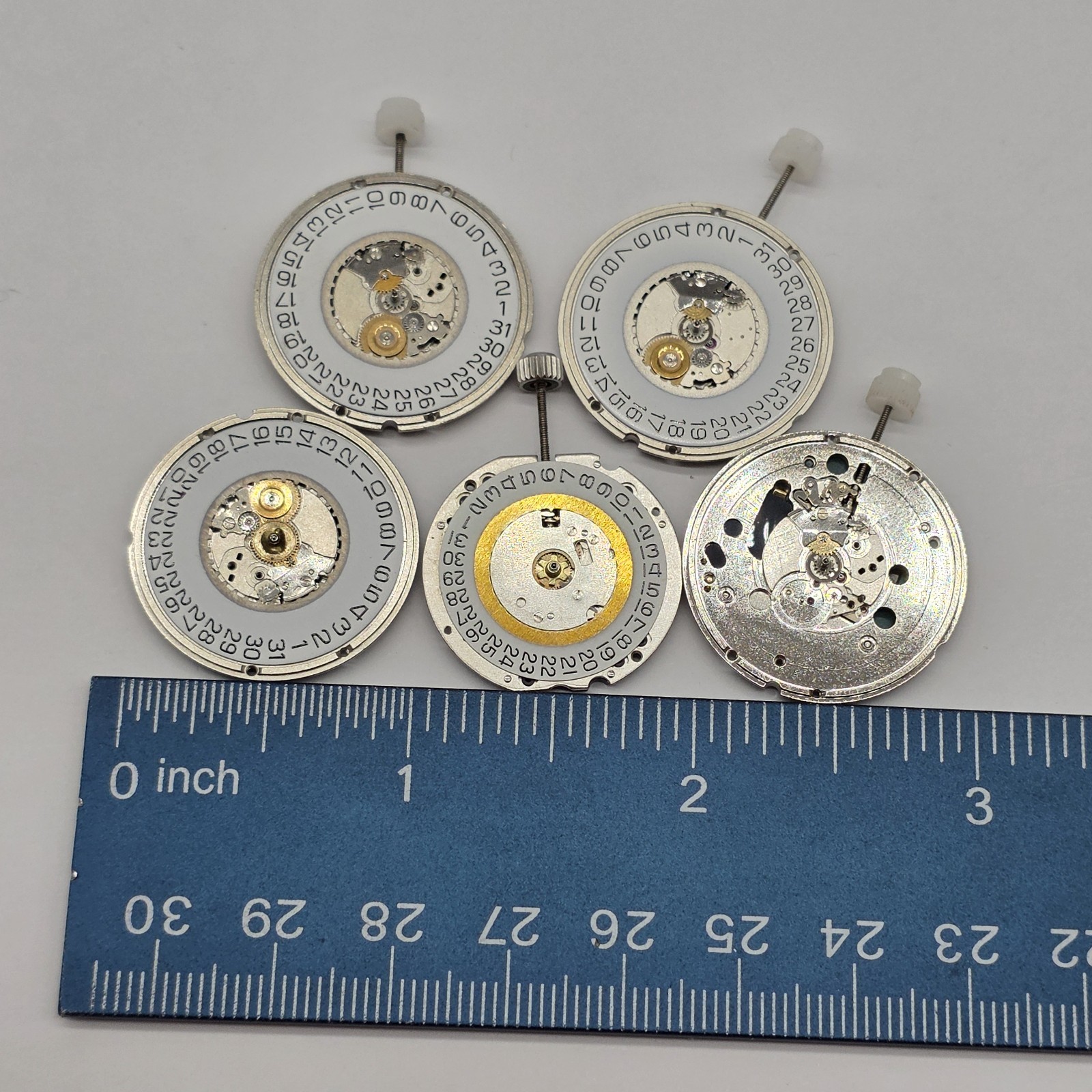 Tag Heuer Watch Movement Lot Of 5 Quartz 7 Jewels Swiss Parts Or Repair #203