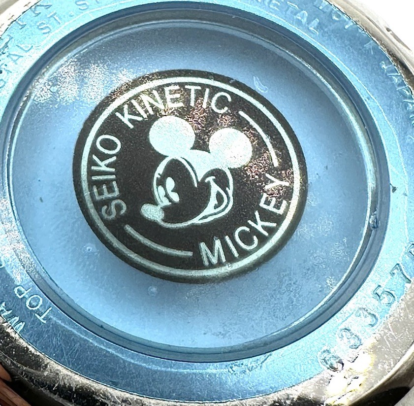 Genuine Seiko Kinetic 5M42-0C19 Mickey Mouse Edition Case Back Cover Part