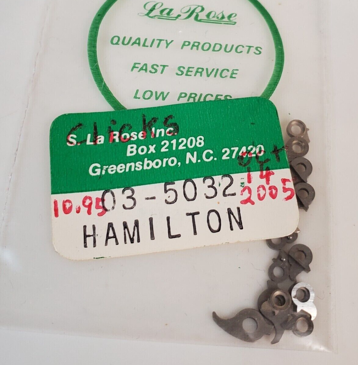 HAMILTON pocket watch clicks assortment from S.LaRose