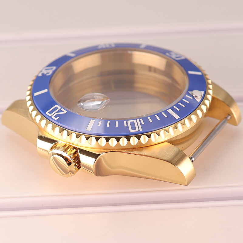 40mm Golden 316L Stainless Watch Case Dive 20ATM For NH35 NH36 NH34 2824Movement