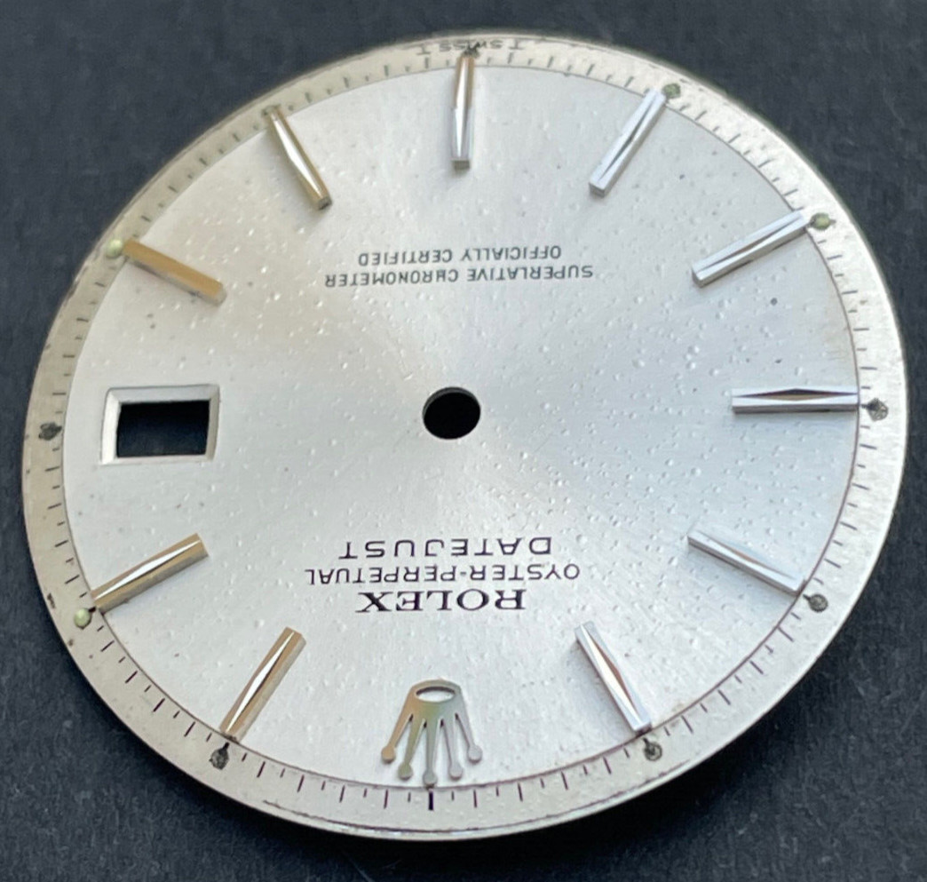 Vintage Rolex Oyster Perpertual Datejust Watch Dial For 36mm Case 1601 1603 1600