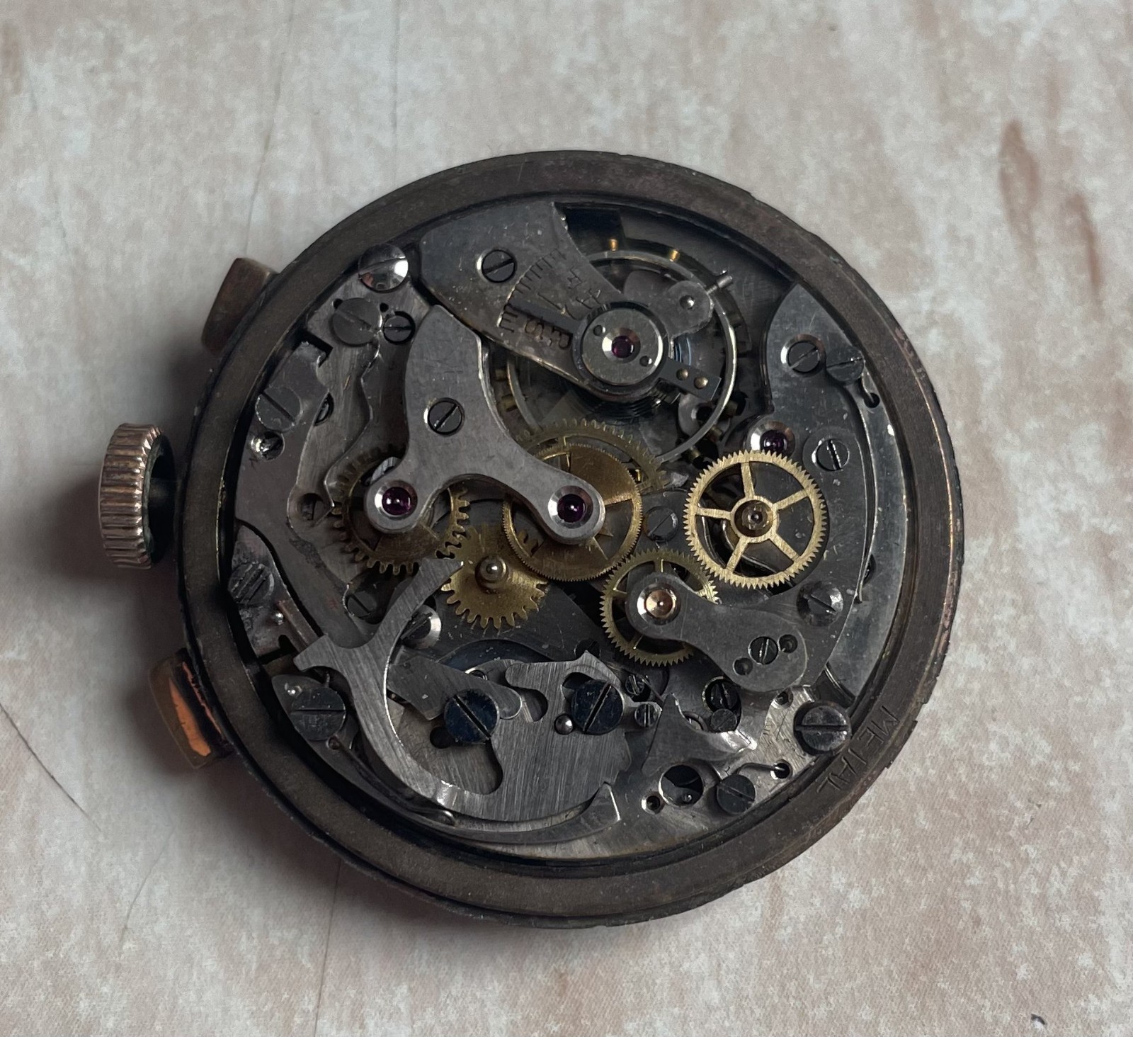 Vintage Chronographe Suisse Swiss Watch 17 Jewels movement Landeron 48
