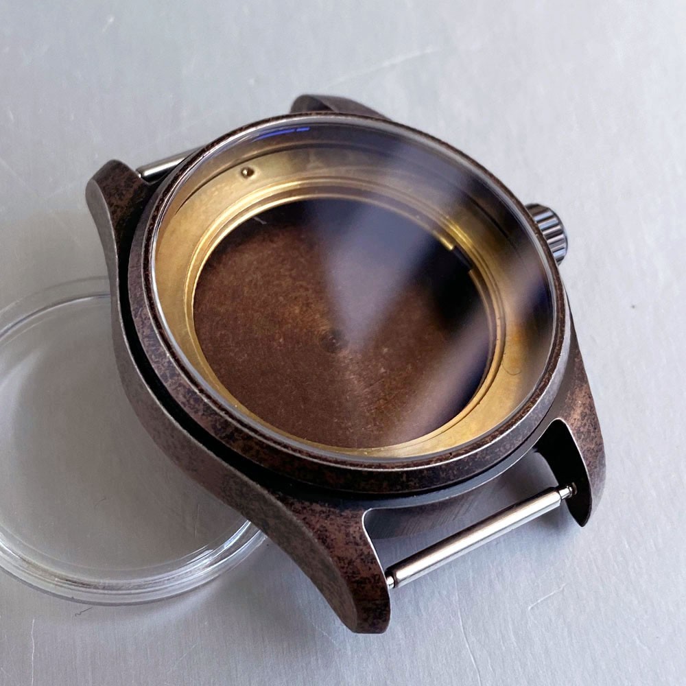 Retro 39mm Pilot Sapphire 20ATM Watch Case For Seiko NH35 NH36 ETA2824 Movement