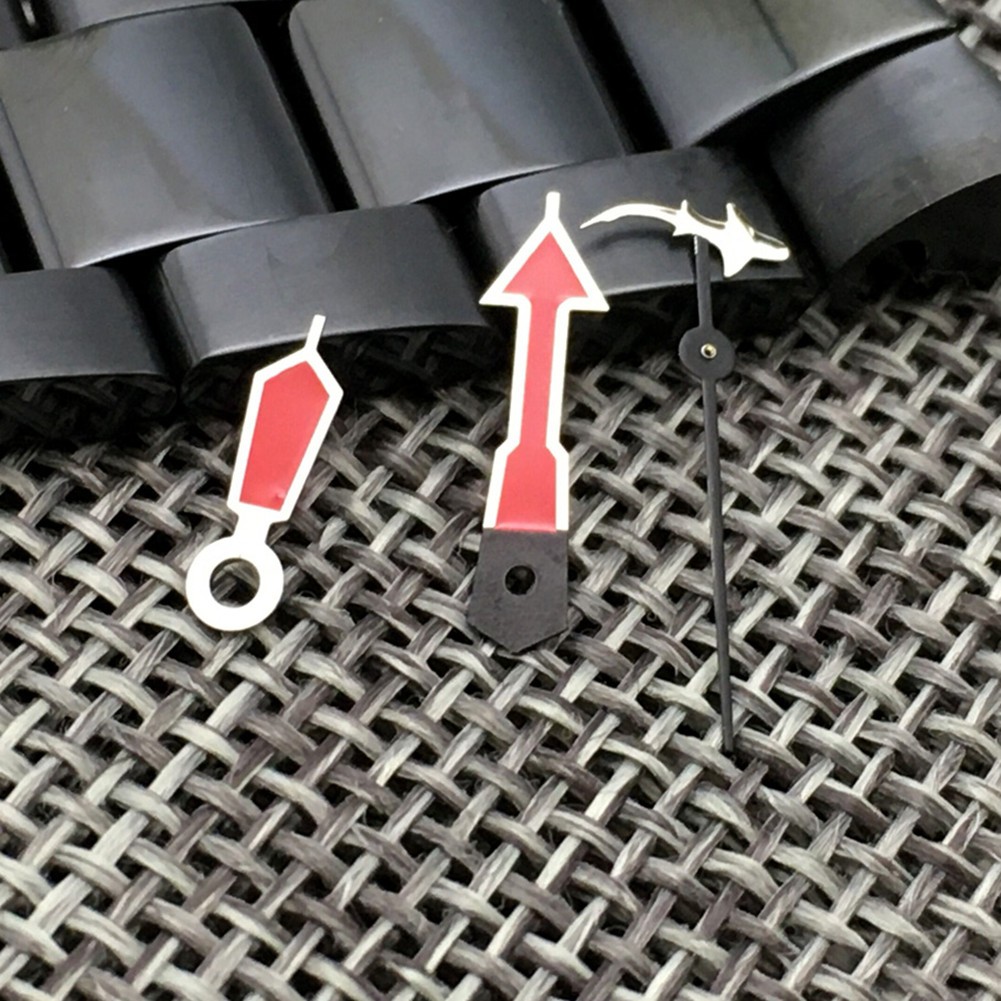 Automatic Movement Red Fish Stainless Steel Watch Hands Set For NH35 NH36