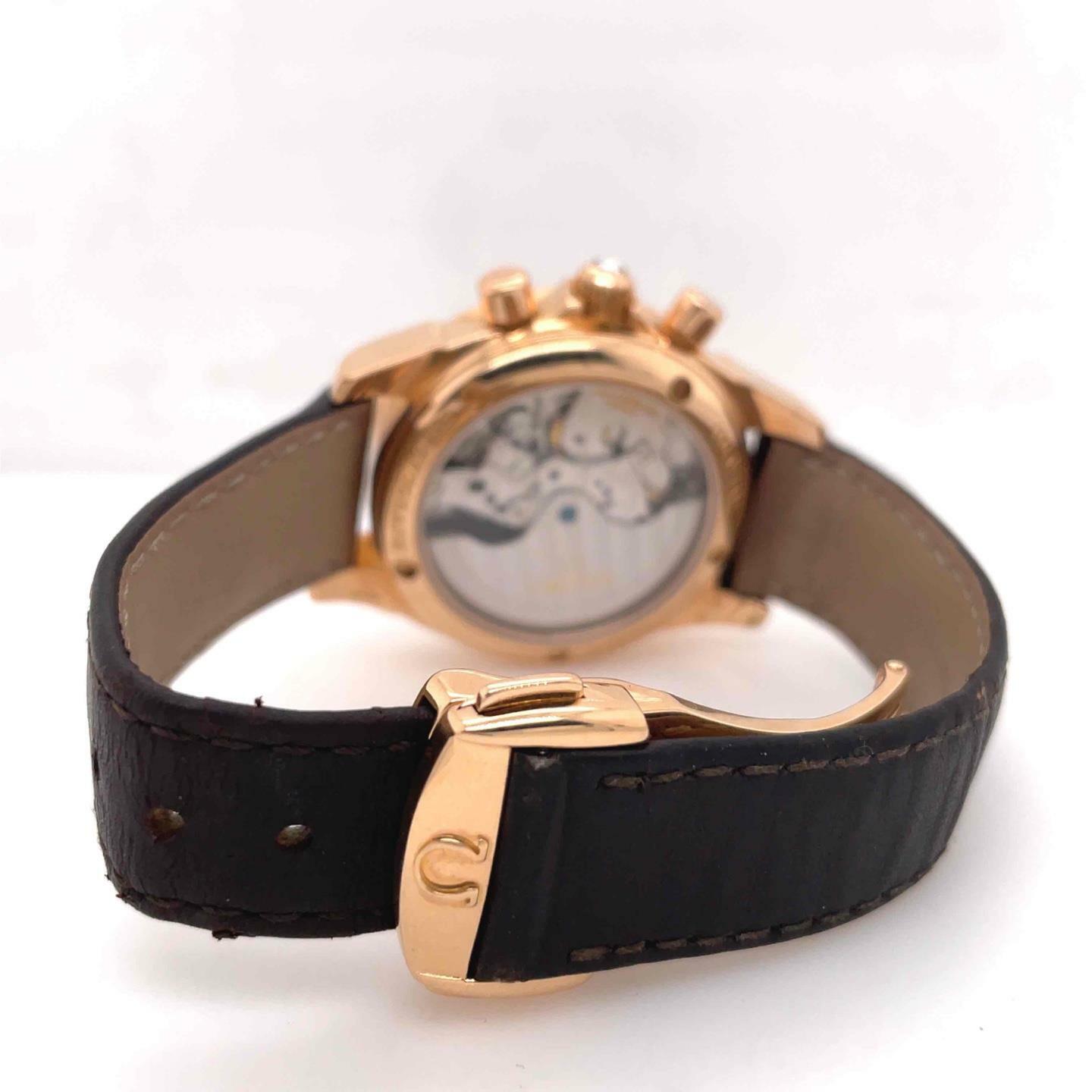 Omega DeVille Co-Axial Automatic 35 mm Rose Gold Diamond Bezel Ladies 4677.60.37
