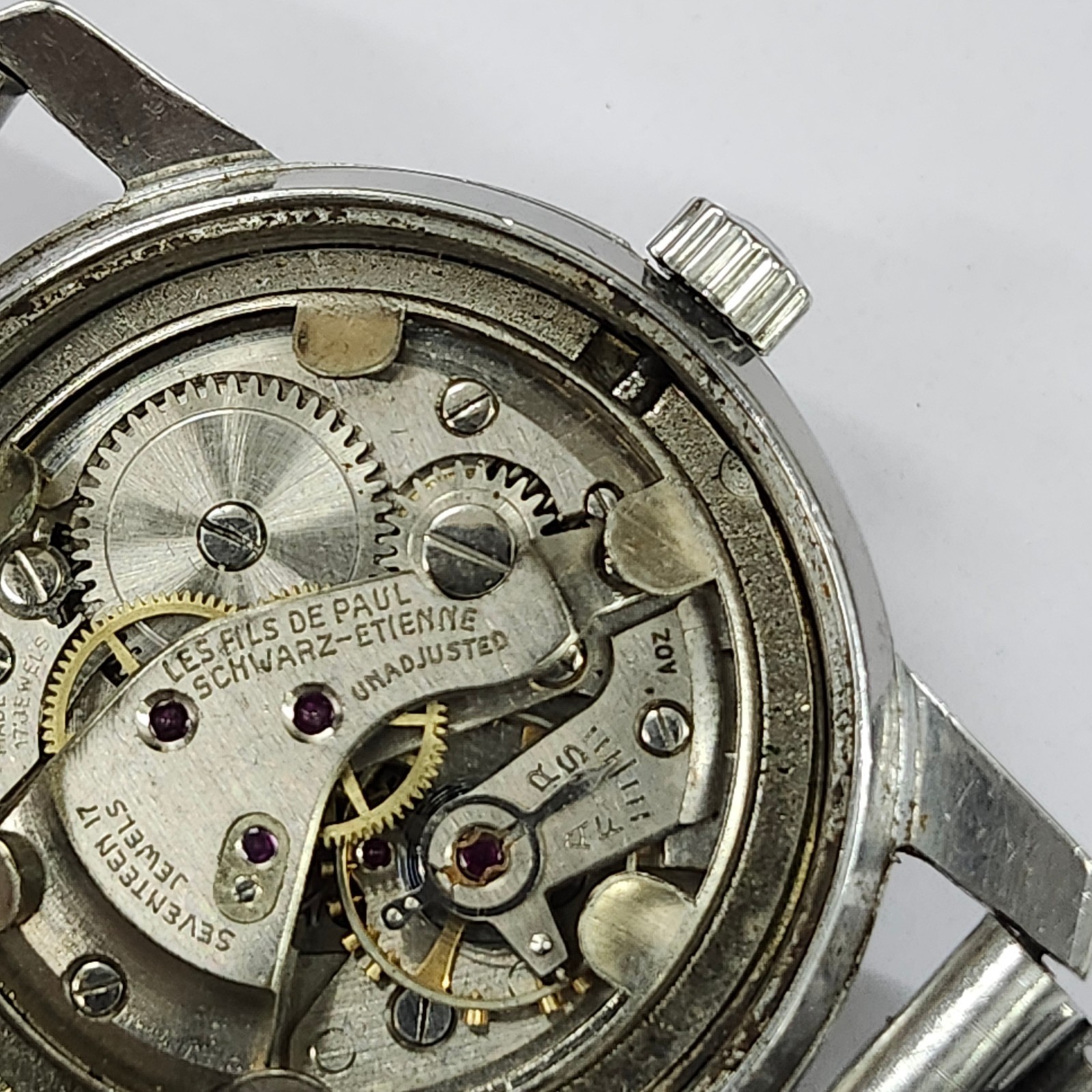 Swiss Atlantis Watch 17 Jewels Mechanical Schwarz-Etienne AOZ Movement Running