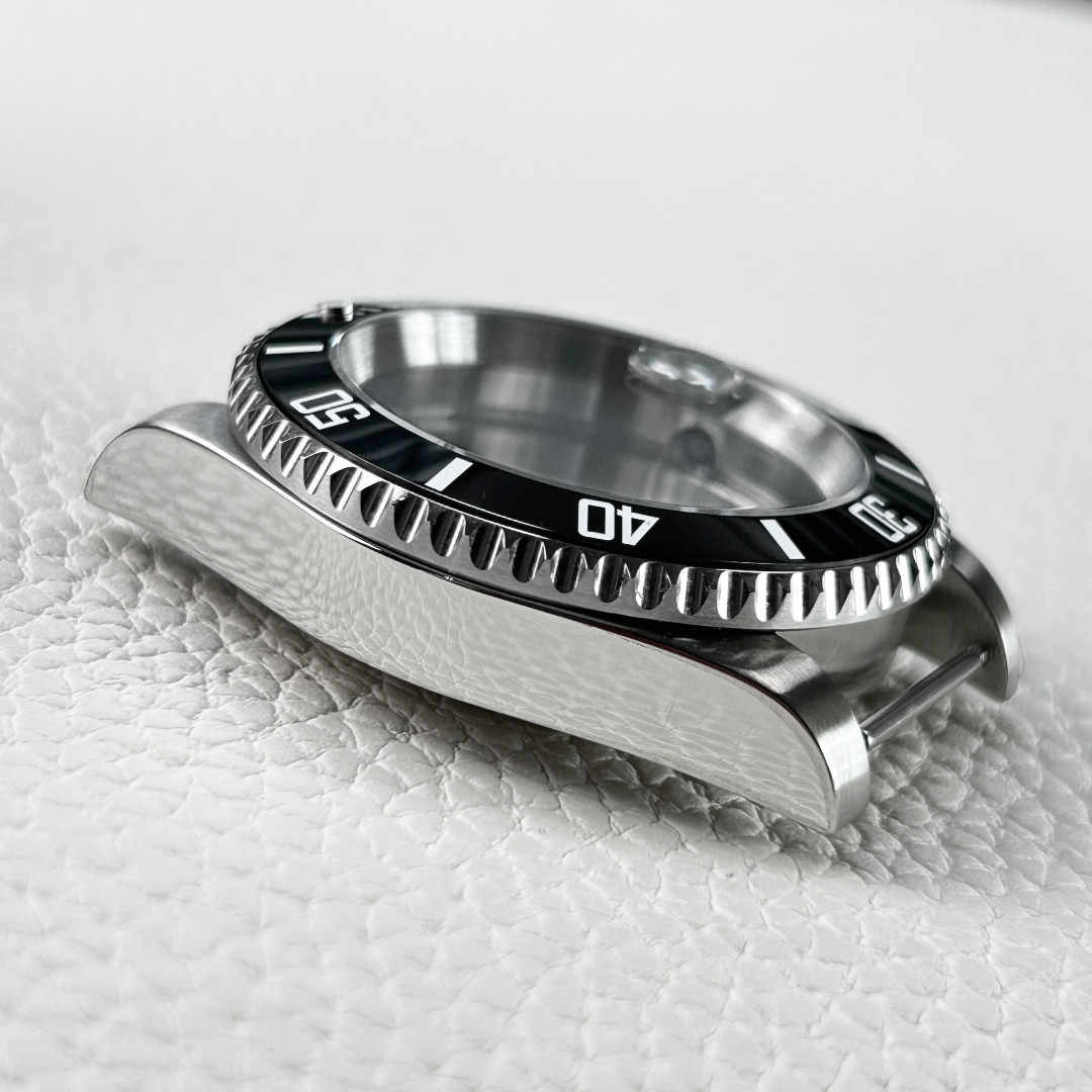 Movement Black Ceramic Bezel Watch Case Black 40mm- For NH35 NH36 4R35 4R15 4R36
