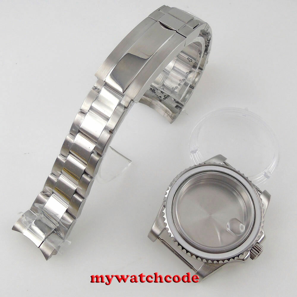 20atm 40mm Sapphire Glass steel Watch Case fit NH34 NH35 NH36 Movement 200m