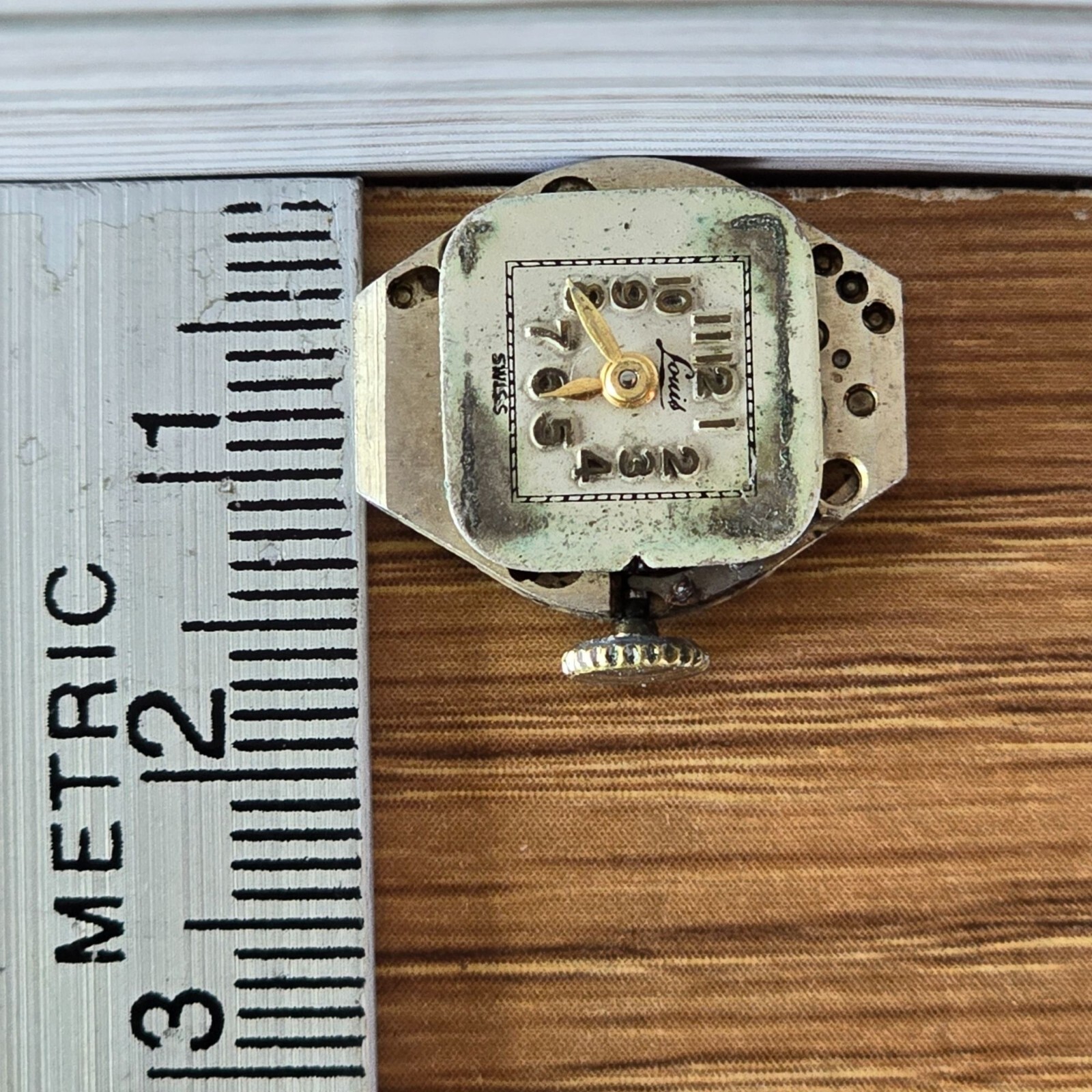 Vintage Louis Homis 7 Jewel FXW Pinstripe Mechanical Watch Movement Part WP2
