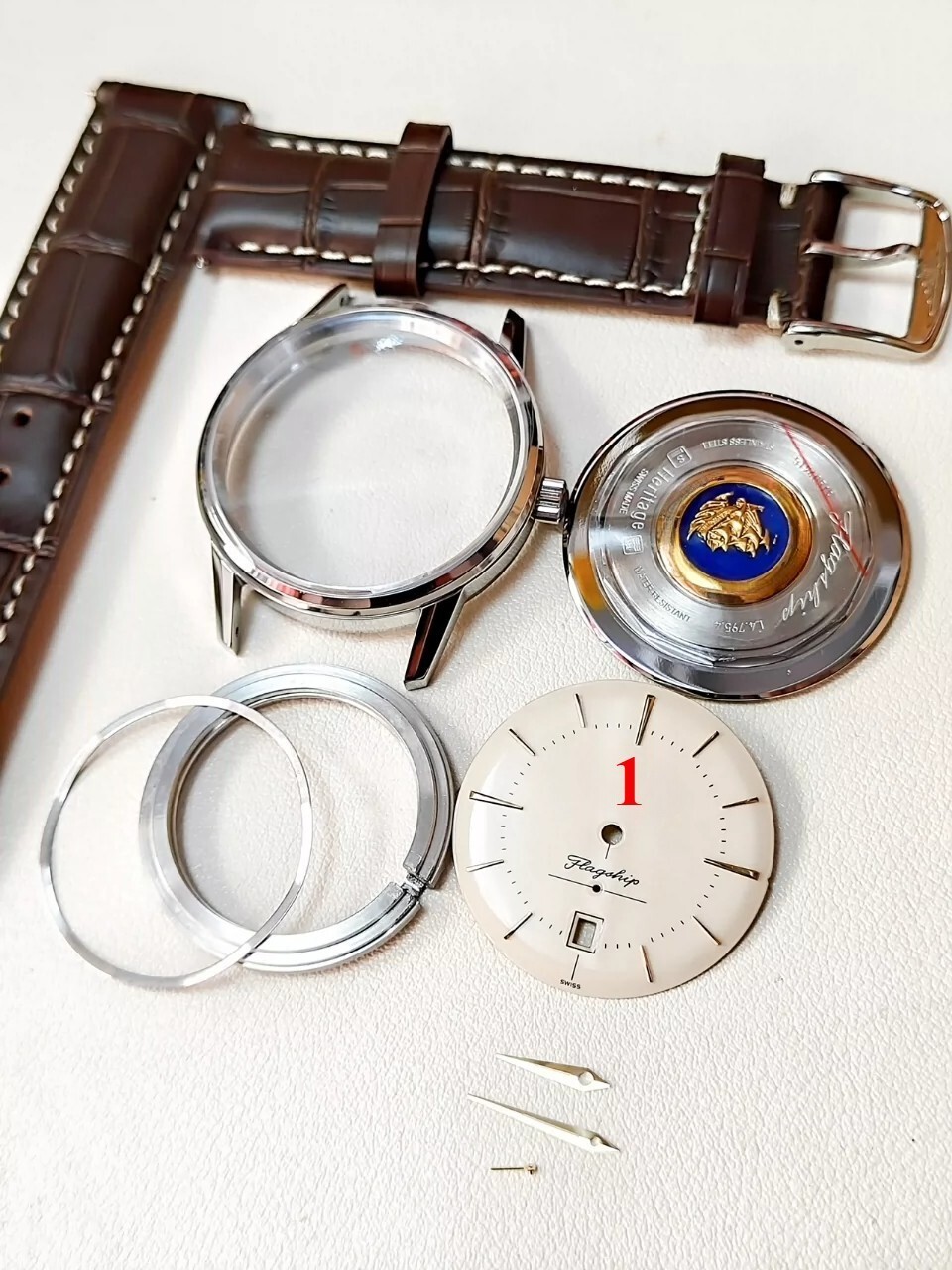 38.5mm Stainless Steel Watch Case With Band for 2895