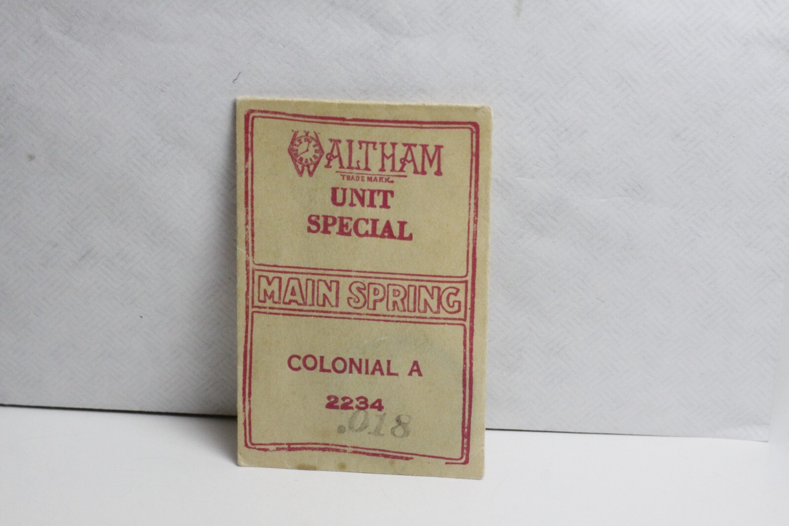 WALTHAM SPECIAL UNIT #2234 COLONIAL A STRENGHT .018 9V