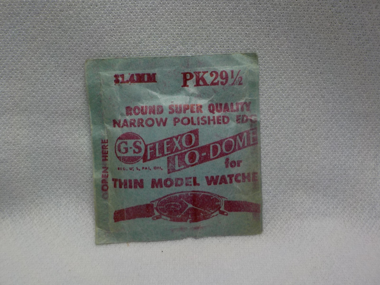 GS FLEXO LO DOME WATCH CRYSTAL REPLACEMENT PART 31.4MM WATCHMAKER PK29 1/2 #148