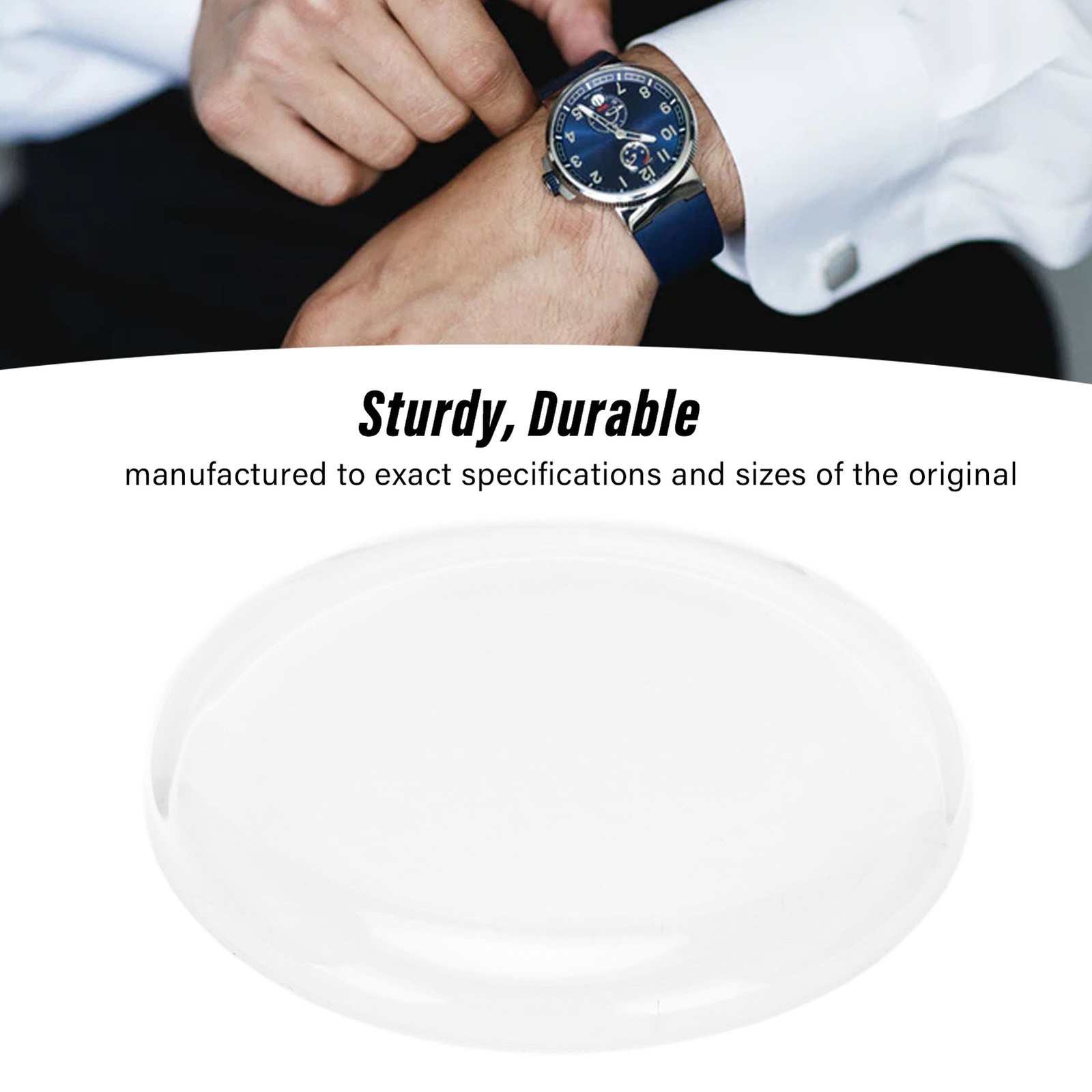 Watch Lens Waterproof Transparent 26.0-29.5mm Round Watch Crystal Lens Watch