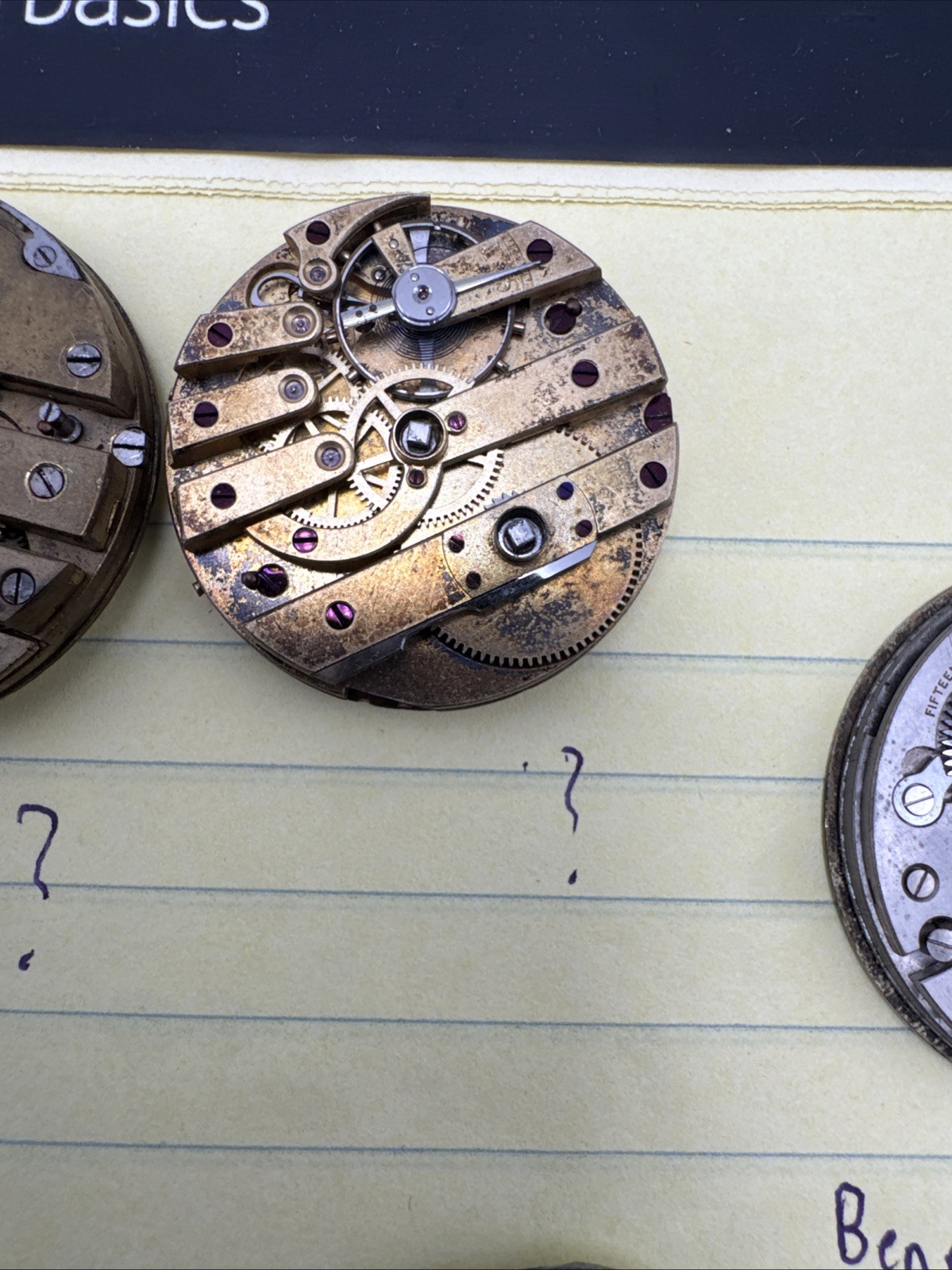 Vintage Pocket Watch Movement Parts lot New Era Benrus Roamer Admiral Van Buren