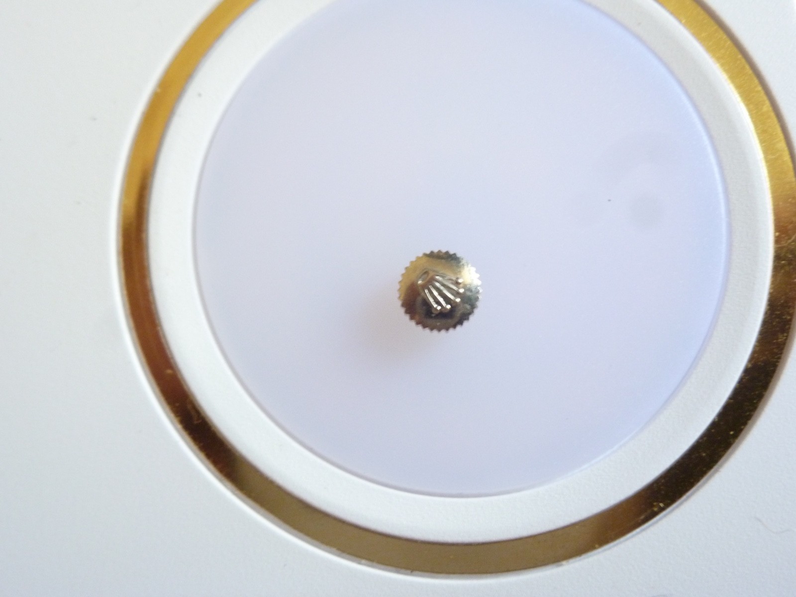 Genuine Rolex Cellini White Gold Crown 4.5mm Width & 2.3mm Thickness New Old