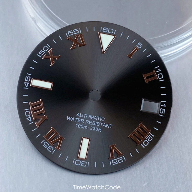 29mm Roman Numerals NH35 Watch Dial Face for NH36 NH38 4R35/36 Sunburst MOD Dial